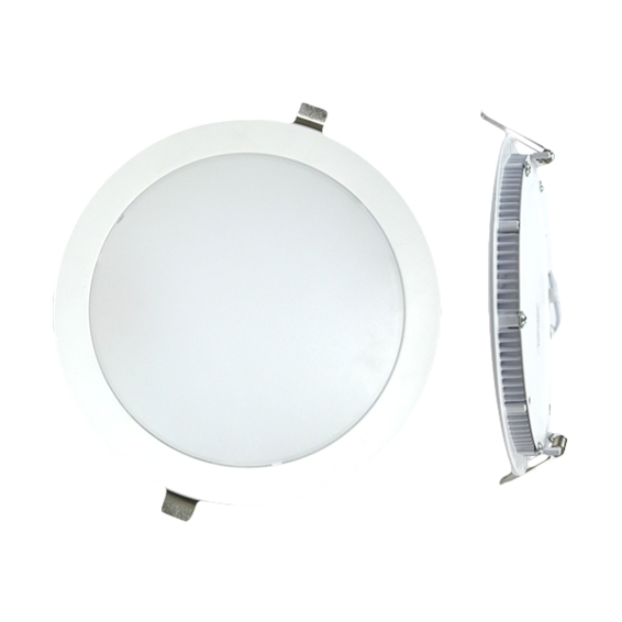 Downlight GORT ECO 24W 2160lm 6000K 120º ø223x20.5mm cutout 197 mm 25,000h circular recessed white | Silver Sanz