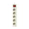 Silver Electronics Base eléctrica multienchufe PROTEK CLASSIC 5 tomas con interruptor cable 5m IP20 blanco | Silver Sanz