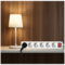 Silver Electronics Base eléctrica multienchufe PROTEK CLASSIC 5 tomas con interruptor cable 5m IP20 blanco | Silver Sanz