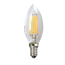 Bougie transparente 4W E14 3000K de filament de filament d'argent électronique électronique LED