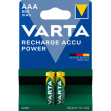 Batterie rechargeable Accu Power AAA 800mAh prête à l'emploi (blister de 2 piles) | Silver Sanz