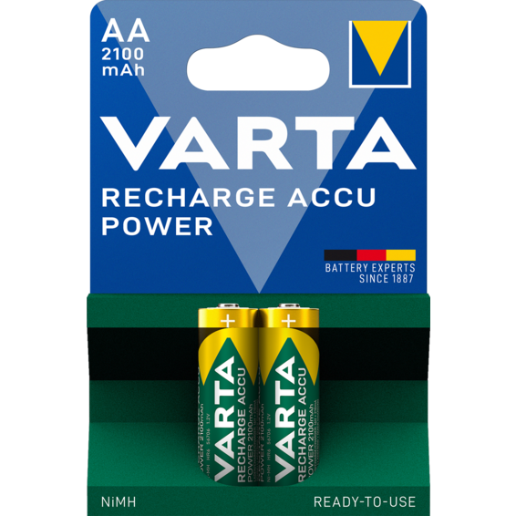 Pila recargable Accu Power AA 2100mAh Ready To Use (blíster 2 pilas) | Silver Sanz