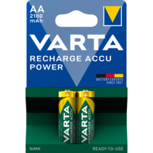 Batterie rechargeable Accu Power AA 2100mAh prête à l'emploi (blister de 2 piles) | Silver Sanz