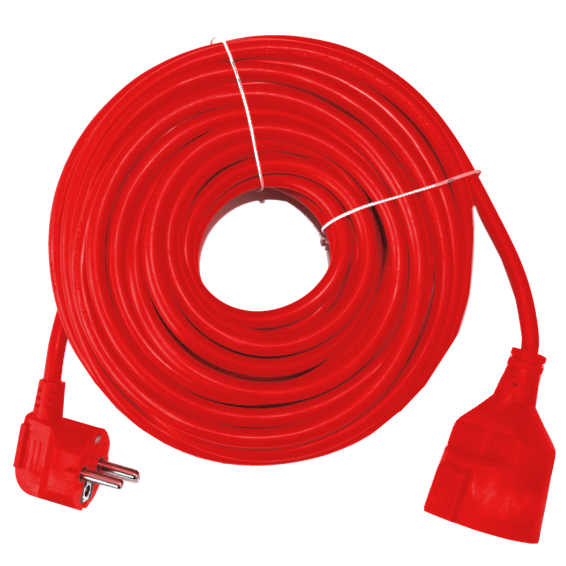 Prolongador manguera cable rojo 25m IP20 | Silver Sanz