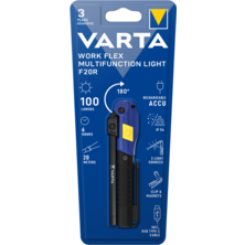 Varta lampe de poche LED Work Flex lampe multifonction F20R LED 100lm IP54 rechargeable + batterie Li-Ion | Silver Sanz