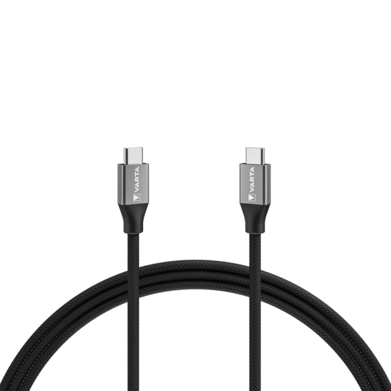 Varta Cable de sincronización y carga rápida USB Type C a USB Type C | Silver Sanz