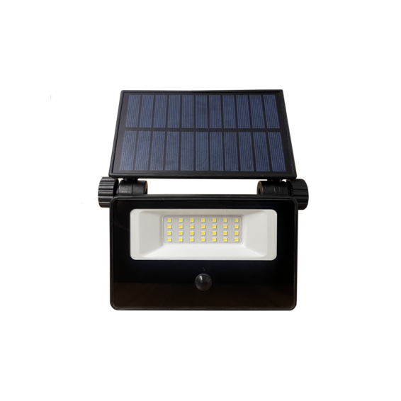 Projecteur solaire mini FORGE avec capteur 3 positions + batterie 3,7 V 2600 mAh 1500 lm 15 W 6500 K IP54/IK05 25 000 h | Silver Sanz