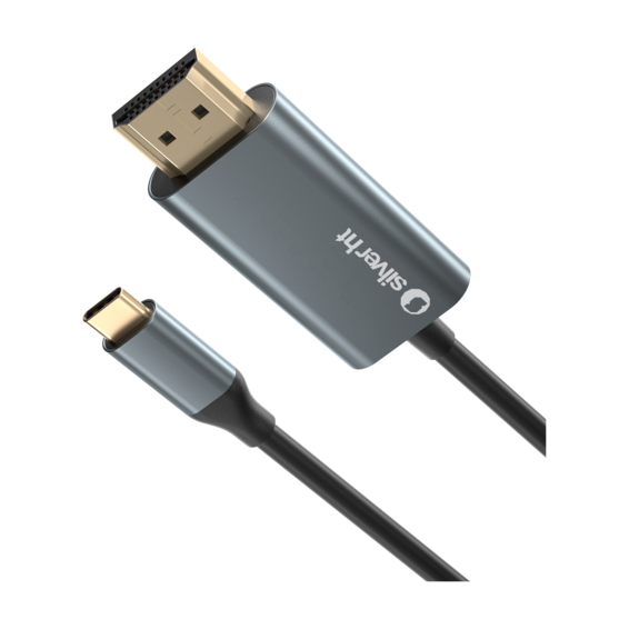 SILVER HT - Logan 4K Cable USB C a HDMI 2 metros | Silver Sanz