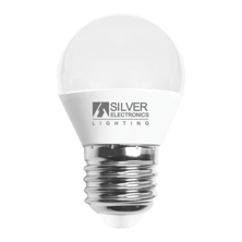 Silver Electronics Bombilla LED esférica E27 470lm 5W 4000K 160º 25.000h | Silver Sanz