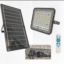 FORGE solar projector + panel + battery + remote control 900lm 50W 6500K IP65 90° 25,000h | Silver Sanz