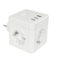 Cubo multi E-BLOCK 3 tomas +int., medidor consumo, smart wifi, bluetooth, 2USB-A+1USB-C IP20 blanco | Silver Sanz
