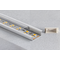Perfil de aluminio empotra + difusor opal 2m para tira hasta 18mm ancho + grapas + tapas finales | Silver Sanz
