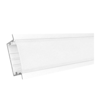 Recessed aluminium profile + 2m opal diffuser for strip up to 18mm wide + clips + end caps | Silver Sanz