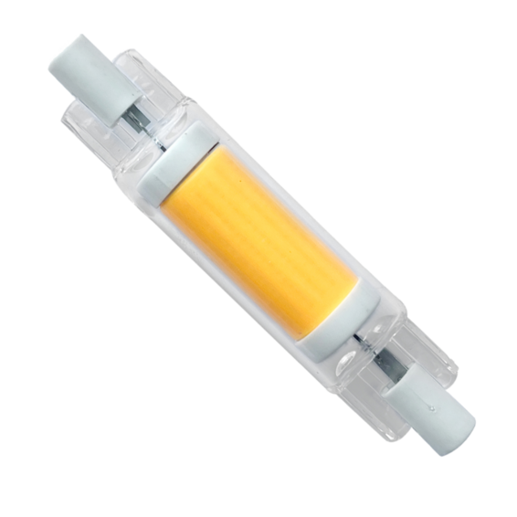 Lampara lineal R7s regulable 470lm 4W 3000K 360º 78x16mm 15.000h | Silver Sanz