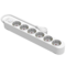 PROTEK PLUS multi-plug electrical base 6 outlets with switch 1.5m cable IP20 white | Silver Sanz