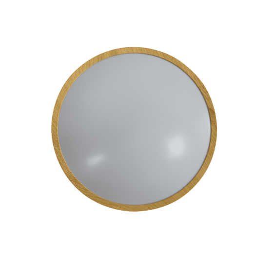 HYDRA round LED surface-mounted ceiling light Ø340mm 24W 2400lm CCT 3K-4K-6.5K + wooden frame | Silver Sanz