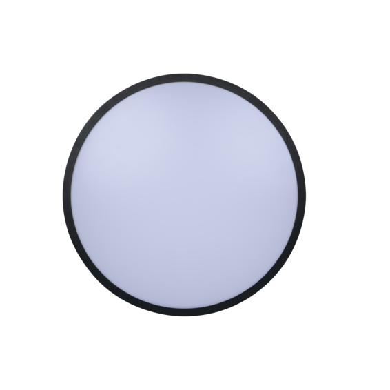 Plafonnier LED en surface HYDRA rond Ø410mm 36W 3600lm CCT 3K-4K-6,5K + cadre noir | Silver Sanz