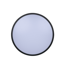 HYDRA round LED surface-mounted ceiling light Ø410mm 36W 3600lm CCT 3K-4K-6.5K + black frame | Silver Sanz