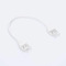 Intermediate connector + cable for 230V 12mm IP44 single-colour LED strip | Silver Sanz