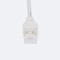 Power connector + stripped cable (20cm) for 230V 12mm IP44 single-colour LED strip | Silver Sanz