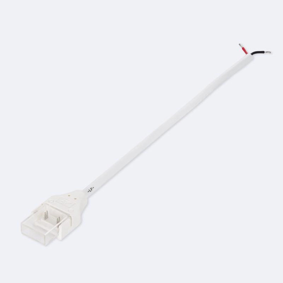 Conector alimentación + cable pelado (1m) para tira LED monocolor 230V 12mm IP44 | Silver Sanz