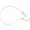 Power cable for 230V 12mm single-colour LED strip with IP44 plug + end cap, narrow connector | Silver Sanz