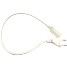 Power cable for 230V 12mm single-colour LED strip with IP44 plug + end cap, narrow connector | Silver Sanz