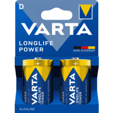 Longlife Power LR20 D alkaline battery (Blister pack of 2 batteries) | Silver Sanz