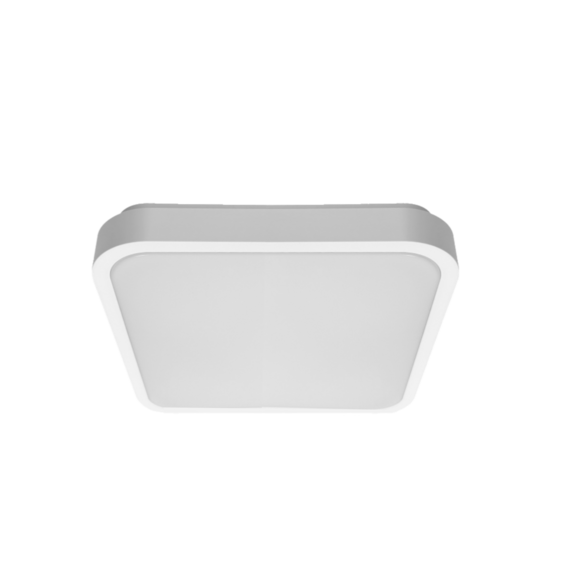 Plafón LED superficie HYDRA cuadrado 285x285mm 24W 2400lm CCT 3K-4K-6.5K + marco blanco | Silver Sanz