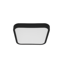 HYDRA square LED surface mounted ceiling light 410x410mm 36W 3600lm 3CCT 3K-4K-6.5K + black frame | Silver Sanz