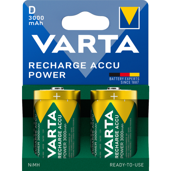 Pila recargable Accu Power D 3000mAh Ready To Use (blíster 2 pilas) | Silver Sanz
