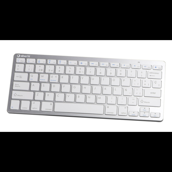 Teclado inalambrico Colors Edition Plateado (English) | Silver Sanz