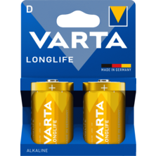 Longlife LR20 D alkaline battery (blister pack of 2 batteries) | Silver Sanz