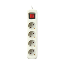 Silver Electronics Base eléctrica con interrutpor de 4 tomas y 1,5m blanco