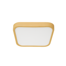 HYDRA square LED surface mounted ceiling light 285x285mm 24W 2400lm CCT 3K-4K-6.5K + wooden frame | Silver Sanz