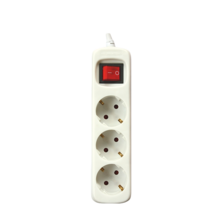 Silver Electronics Base eléctrica con interruptor de 3 tomas y 1,5 m blanco