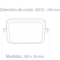 Spot encastré carré GORT MULTIPLEX, blanc, avec adaptateur de surface, 3 000 lm, 30 W, 3 CCT, 3 puissances, IP54, 120 °, 30 000 h | Silver Sanz