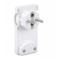 Slim flat male Schuko plug 16A 4.8mm white plastic bulk | Silver Sanz