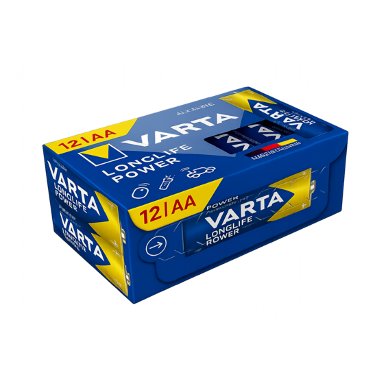 Longlife Power Cube LR6 AA alkaline battery (box of 12 batteries) | Silver Sanz