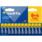 Pile alcaline Longlife Power LR6 AA (plaquette blister de 8+4 piles) | Silver Sanz