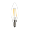 Adjustable candle C35 transparent filament E14 470lm 4W 2700K 25,000h | Silver Sanz