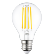 Ampoule LED A60 à filament transparent, culot E27, 700 lm, 6 W, 2700 K, durée de vie 25 000 h. | Silver Sanz