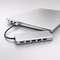 Silver HT Adaptador Type-C Logan HUB 13 en 1 | Silver Sanz