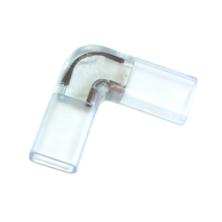 Angled connector for monochrome LED strip 230V 14mm IP65 (bag of 5 units) | Silver Sanz
