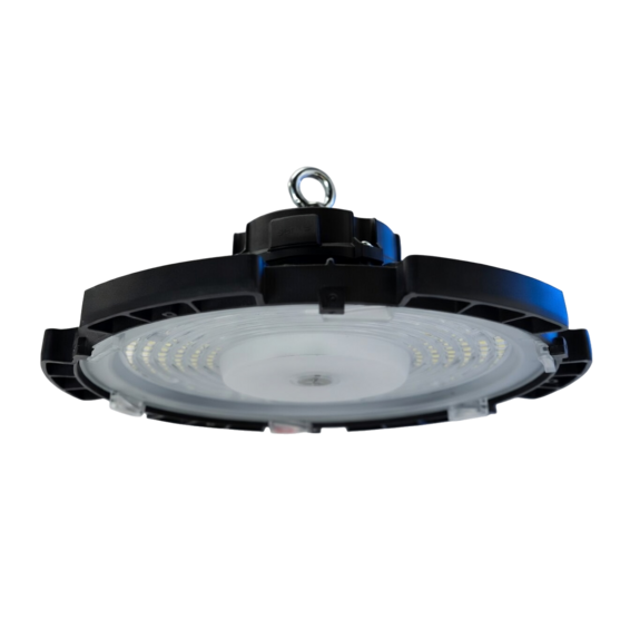 Projecteur PUNCH 5 MULTIPLEX 5G 3CCT, 185 lm/W + 3 puissances (200/150/100 W + 3 angles), 0-10 V, Ø 310 x 99,5 mm, IP65, 50 000 h | Silver Sanz