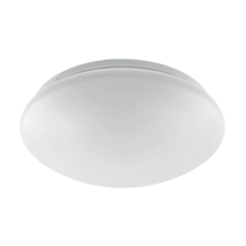 MOON round surface-mounted white ceiling light, 2xE27 (sockets not included). Max. total power 80W + sensor. Ø300x90mm | Silver Sanz