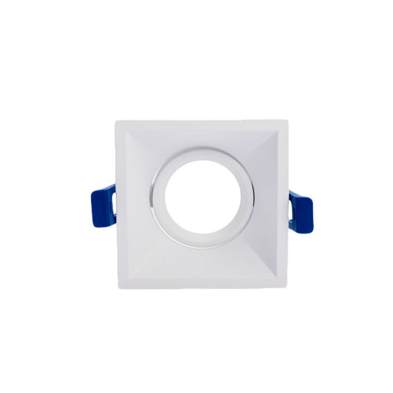 Silver Electronics Square Hoop avec support BOLT Bras oscillant blanc