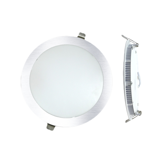 Silver Electronics Downlight GORT plano, redondo y empotrable 12W 3000K Plata