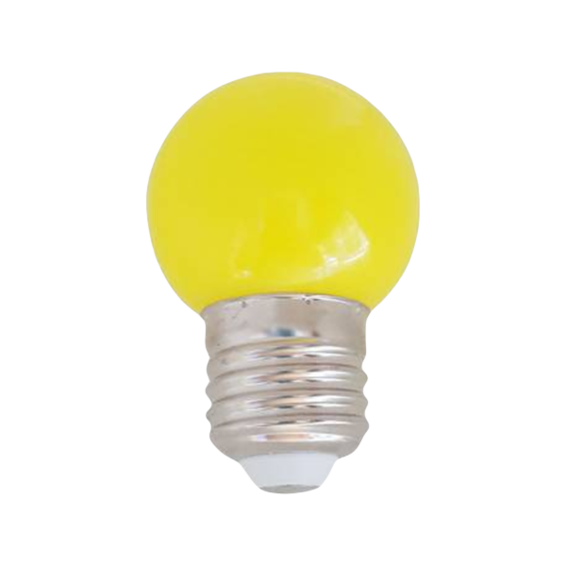 LED Spherical Yellow 1W IP44 | Silver Sanz
