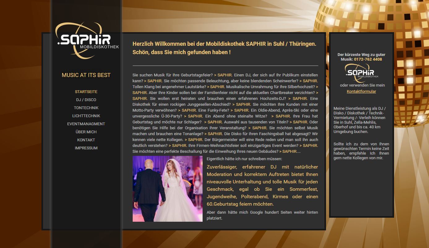 Mobildiskothek SAPHIR, Dörrenbachstraße in Suhl